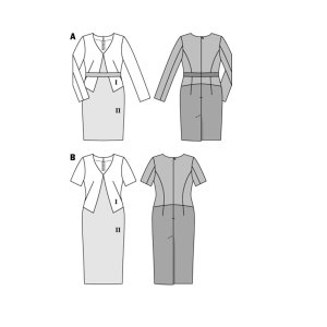 خرید آنلاین الگو خیاطی پیراهن زنانه بوردا استایل کد 6690 سایز 34 تا 46 متد مولر