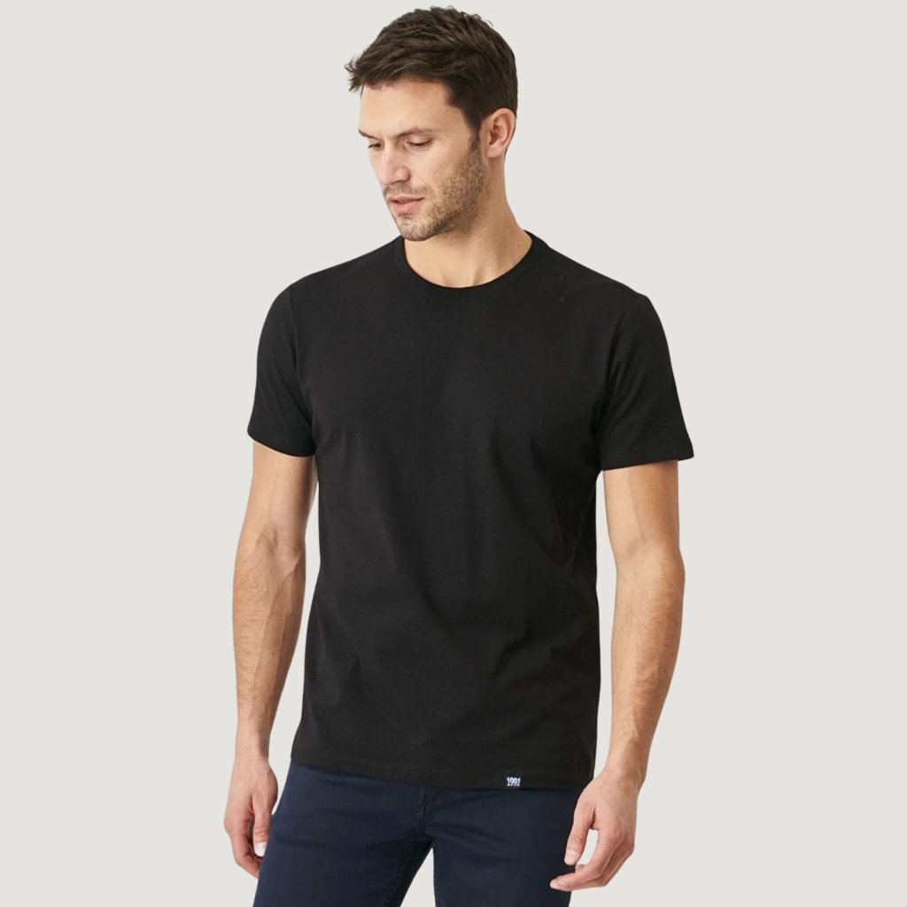 فروش اینترنتی تی شرت آستین کوتاه مردانه نوزده نودیک مدل TS01 B