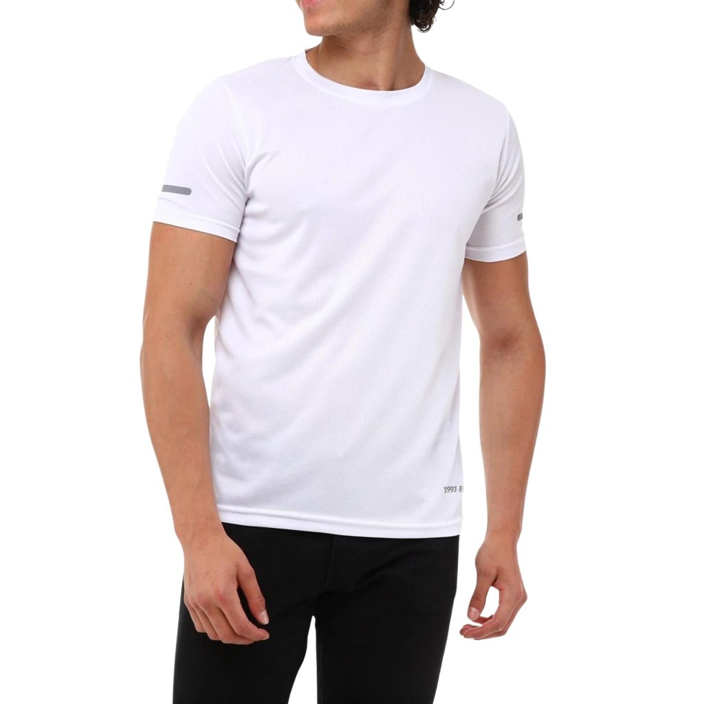 خرید اینترنتی تی شرت آستین کوتاه ورزشی مردانه نوزده نودیک مدل TS1962 W