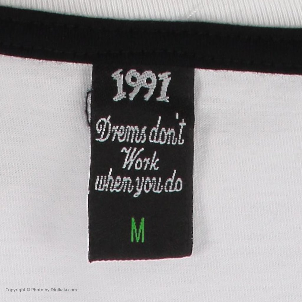 فروش اینترنتی تی شرت لانگ  آستین کوتاه مردانه نوزده نودیک مدل TS1964 W