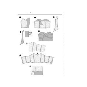 خرید آنلاین الگو خیاطی پیراهن مجلسی زنانه بوردا استایل کد 6487 سایز 44 تا 54 متد مولر