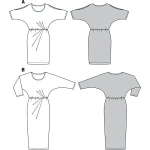 خرید آنلاین الگو خیاطی پیراهن مجلسی زنانه بوردا استایل کد 6919 سایز 34 تا 44 متد مولر