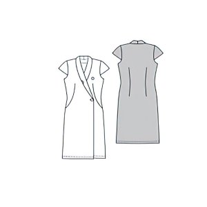 خرید آنلاین الگو خیاطی پیراهن زنانه بوردا استایل کد 7516 سایز 36 تا 50 متد مولر