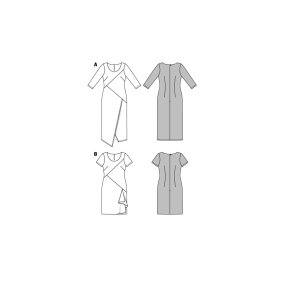فروش اینترنتی الگو خیاطی پیراهن زنانه بوردا استایل کد 6640 سایز 36 تا 46 متد مولر