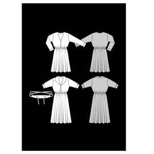 خرید اینترنتی الگو خیاطی پیراهن زنانه بوردا استایل کد 6629 سایز 36 تا 46 متد مولر