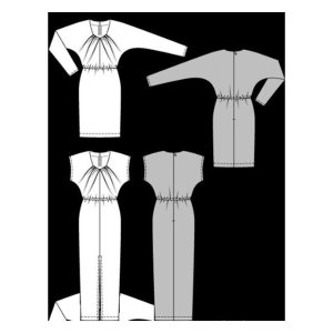 فروش اینترنتی الگو خیاطی پیراهن زنانه بوردا استایل کد 7160 سایز 38 تا 48 متد مولر