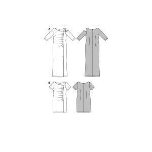 فروش اینترنتی الگو خیاطی لباس مجلسی زنانه بوردا استایل کد 6712 سایز 44 تا 58 متد مولر