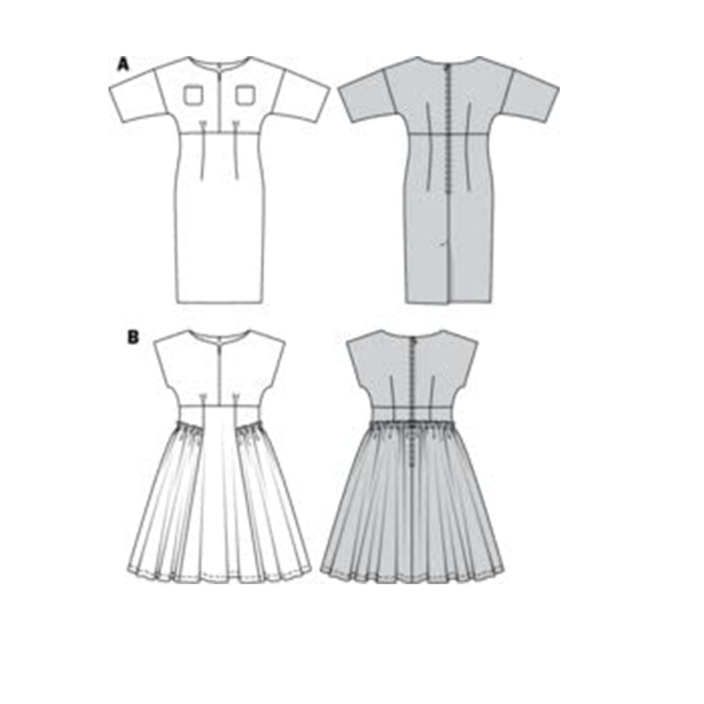 خرید اینترنتی الگو خیاطی پیراهن زنانه بوردا استایل کد 7301 سایز 36 تا 48 متد مولر