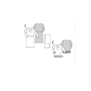 فروش اینترنتی الگو خیاطی پیراهن و تونیک زنانه بوردا استایل کد 7331 سایز 44 تا 58 متد مولر