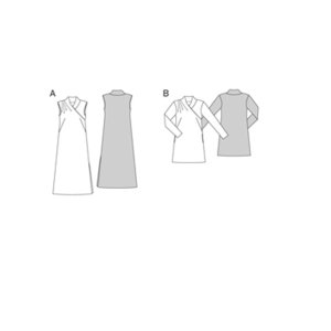 خرید آنلاین الگو خیاطی پیراهن زنانه بوردا استایل کد 6455 سایز 34 تا 46 متد مولر