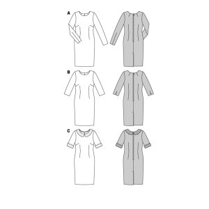 فروش اینترنتی الگو خیاطی پیراهن  زنانه بوردا استایل کد 7137 سایز 36 تا 54 متد مولر