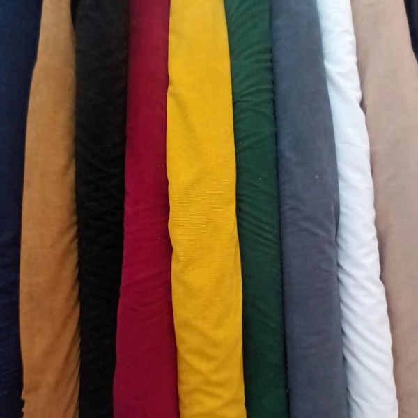 پارچه مخمل کبریتی درشت رنگارنگ