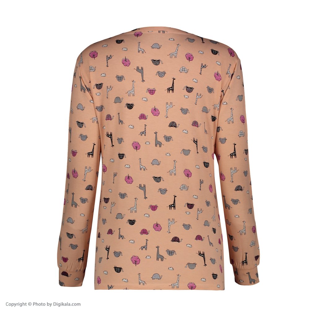 خرید آنلاین تی شرت آستین بلند زنانه افراتین مدل زرافه و دایناسور 