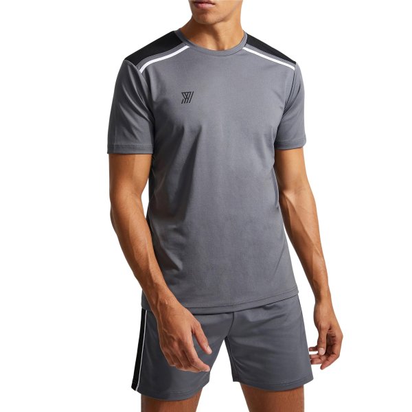 ست تی شرت و شلوارک ورزشی مردانه نوزده نودیک مدل ST1918 DGB
