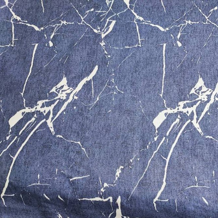 پارچه ملحفه طرح مرمر زمینه طوسی آبی عرض 2 متر