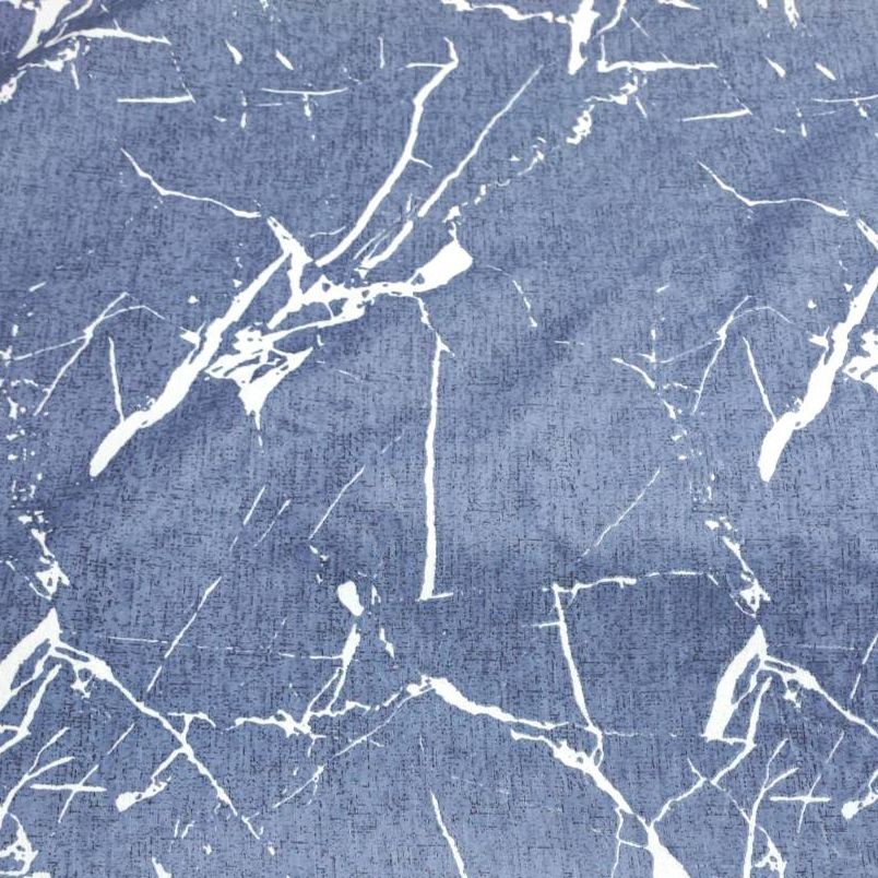 خرید آنلاین پارچه ملحفه طرح مرمر زمینه طوسی آبی عرض 2 متر