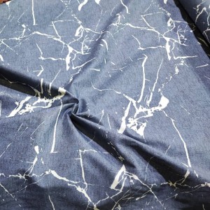 خرید آنلاین پارچه ملحفه طرح مرمر زمینه طوسی آبی عرض 2 متر