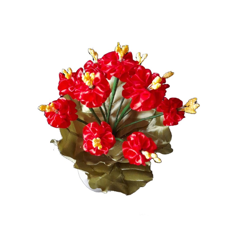 خرید اینترنتی گل روبانی دست ساز با گلدان مدل اژدر