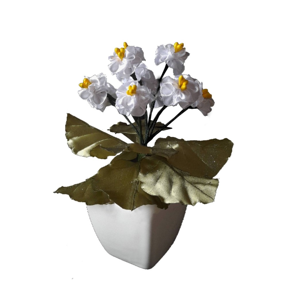 فروش اینترنتی گل روبانی دست ساز با گلدان مدل اژدر
