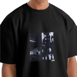 فروش اینترنتی تی شرت اورسایز آستین کوتاه  مردانه نوزده نودیک مدل TS1973 B