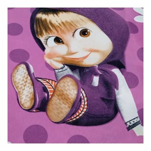 خرید آنلاین پارچه روتختی ملافه ای ملحفه روتشکی پرده عرض 240 طرح عروسکی ماشا