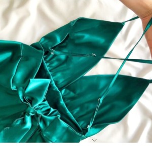 خرید آنلاین لباس خواب ساتن پیراهن سبز