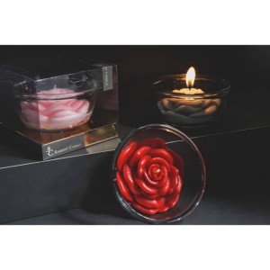 فروش اینترنتی شمع گل رز  جار شیشه ای برند Radiant