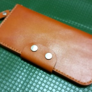 کیف پول کتی با چرم طبیعی (دستدوز)