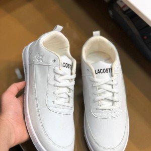 فروش اینترنتی کفش چرم اسپرت مردانه طرح لاگوست رنگ سفید
